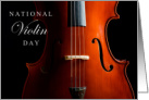 National Violin Day December 13th with Instrument Closeup card