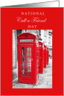National Call a Friend Day December 28th with Old Fashioned Telephone Booths card
