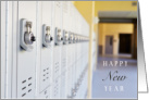 Happy New Year Assistant or Vice Principal with School Hallway card