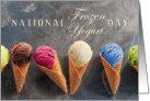 National Frozen Yogurt Day February 6th with Yummy Ice Cream Cones card