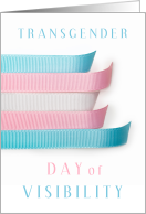 Transgender Day of Visibility March 31 with Trans Flag Colors card