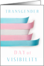 Transgender Day of Visibility March 31 with Trans Flag Colors card