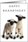 Happy Baaarthday Twin Great Grandsons with 2 Lambs card