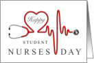 Happy Student Nurses Day May 8 with Red Heart Stethoscope card