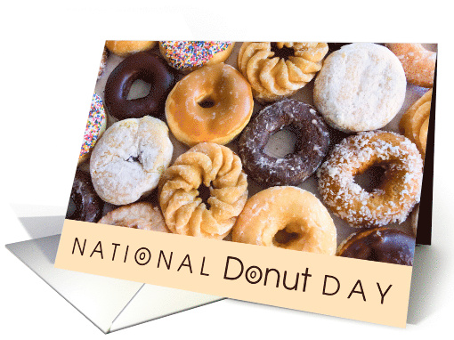 Happy National Donut Day 1st Friday in June Yummy card (1828762)