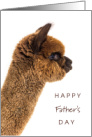 Happy Father’s Day with Cute Alpaca Profile on White card