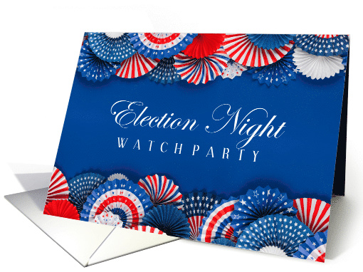 Red White and Blue Election Night Watch Party Invitation card