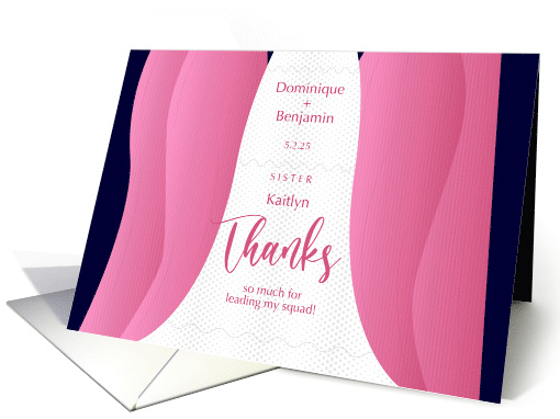 Any Name Any Relation Maid of Honour Thanks for Leading My Squad card