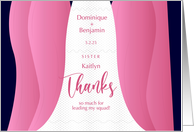 Any Name Any Relation Maid of Honour Thanks for Leading My Squad card
