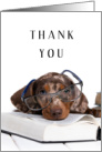 Tutor Thank You with Pooped Pup and Big Books card