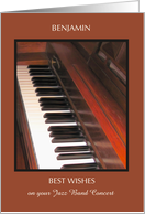 Good Luck Piano Recital Concert Performance with Brown Background card