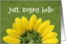 Saying Hello Yellow Sunflower card