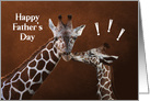 Parent and Child Giraffe Happy Father’s Day card