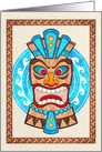 Screaming Wild Tiki Head Party Invitation card