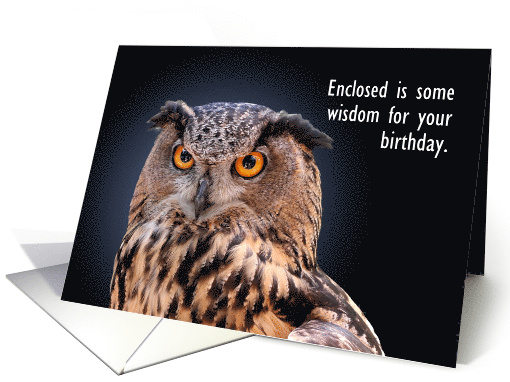 Eagle Owl Birthday Wisdom card (1610078)