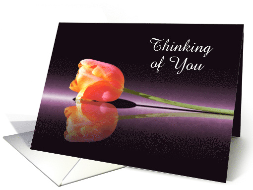 Custom Reflecting Tulip Thinking of You card (1616476)