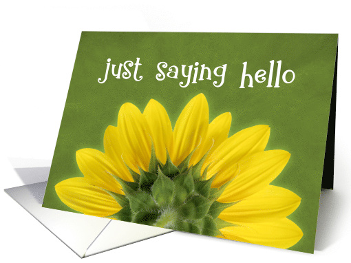 Saying Hello Yellow Sunflower card (1617302)
