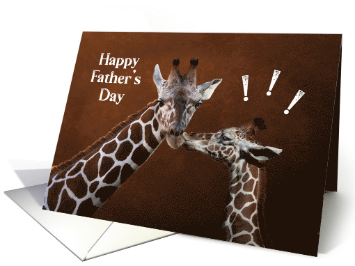 Parent and Child Giraffe Happy Father's Day card (1617312)