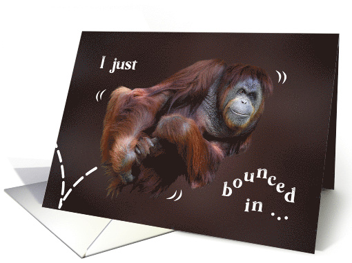Bouncing Orangutan Birthday card (1617320)