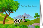 Encouragement for Job During Covid 19 Funny Cow card