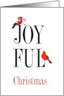 Joyful Christmas Red Cardinal card