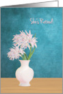 Happy Retirement for Her Orchids in Vase card