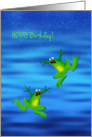 Hoppy Birthday Cute Frogs card