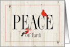 Christmas Peace on Earth with Red Birds card