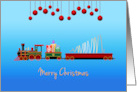Christmas Train with Tree and Gifts card
