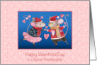 Valentine Pink Mice Dancing for Granddaughter card