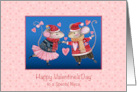 Valentine Pink Mice Dancing for Niece card