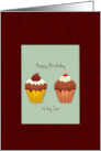 Birthday to Estranged Adult Son with Cupcakes card