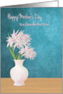 Mother’s Day to Grandmother to Be with Pink Orchids in Vase card