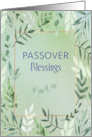 Passover Blessings with Green Leaves card