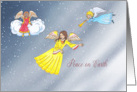 Christmas Multicultural Angels with Angels in the Sky card