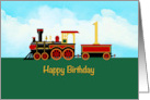 Happy First Birthday with Steam Train card