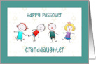 Happy Passover for Granddaughter with Children Jumping card
