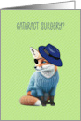 Cataract Surgery Get Well with Cute Fox card