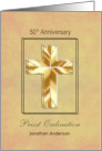 Priest Ordination 50th Anniversary with Gold Cross card