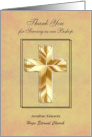 Thanks Bishop for Serving with Gold Cross card