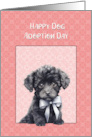Dog Adoption Gotcha Anniversary on Peach Background card