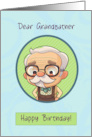 Birthday for Grandfather with Older Man and Mustache card