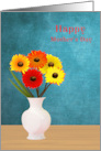 Mother’s Day to Mother with Bright Daisies in White Vase card