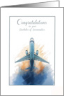 Graduation Bachelor of Aeronautics Degree Congratulations with Airplane card