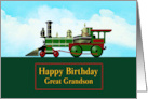 Great Grandson Birthday with Steam Engine card