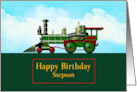 Stepson Birthday with Steam Engine card