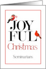 Seminarians Joyful Christmas Wishes with Red Birds card