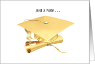 Graduation During Coronavirus Covid 19 Announcement Gold Colored Cap card