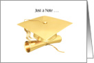 Graduation During Coronavirus Covid 19 Announcement Gold Colored Cap card