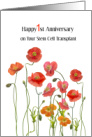 Stem Cell Transplant 1st Anniversary Poppies card